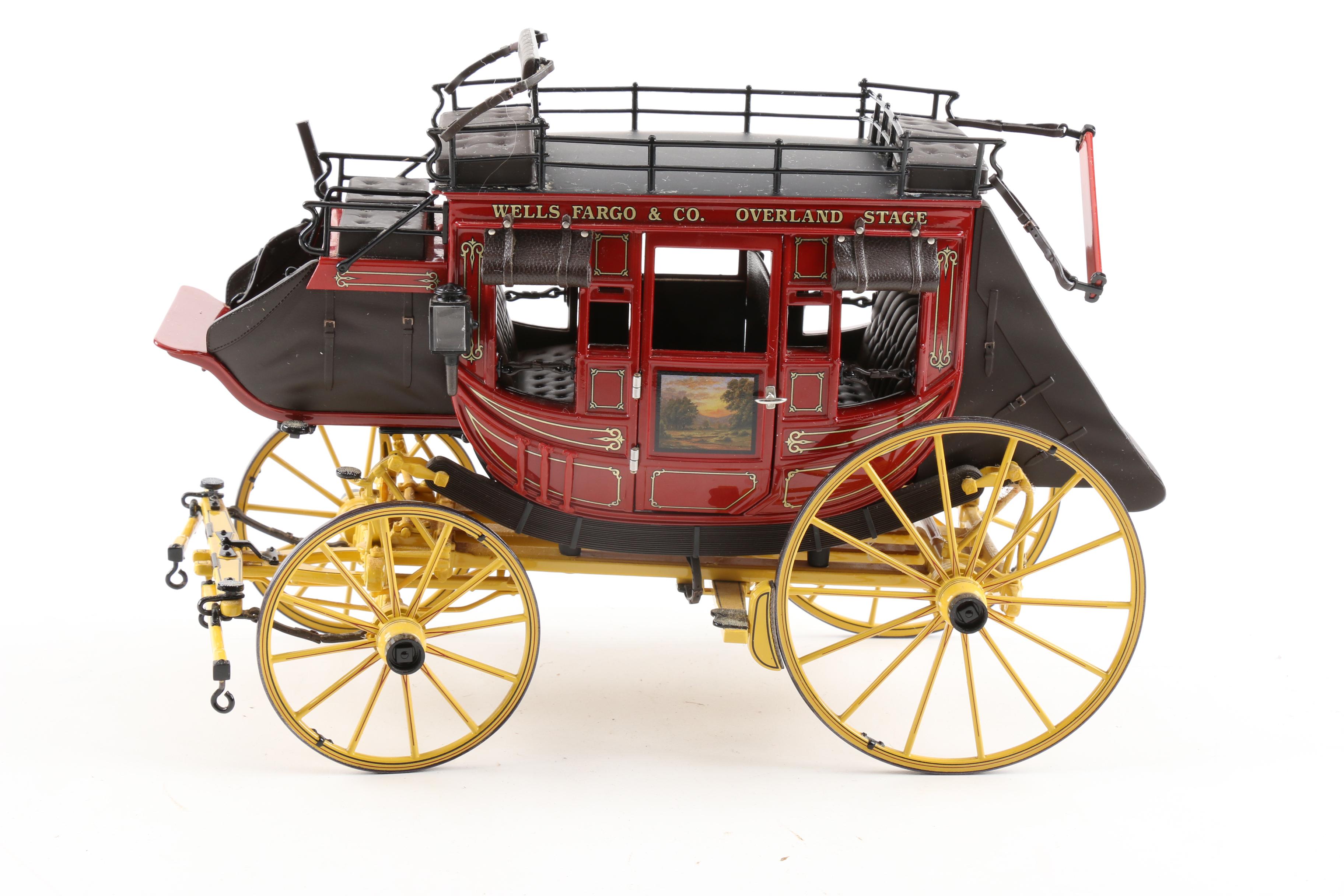 Franklin Mint Die-Cast Wells Fargo Stagecoach