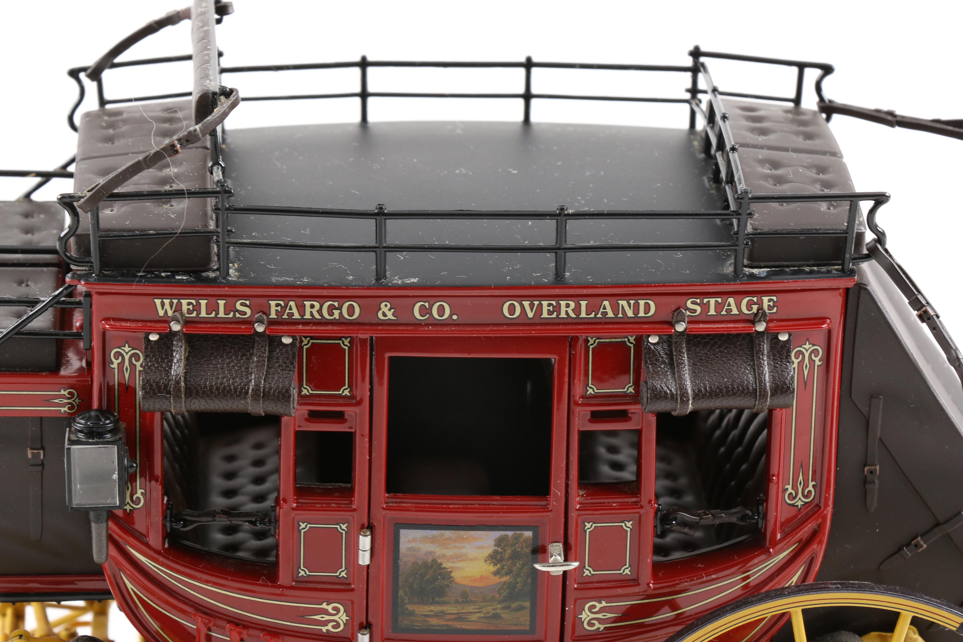 Franklin Mint Die-Cast Wells Fargo Stagecoach