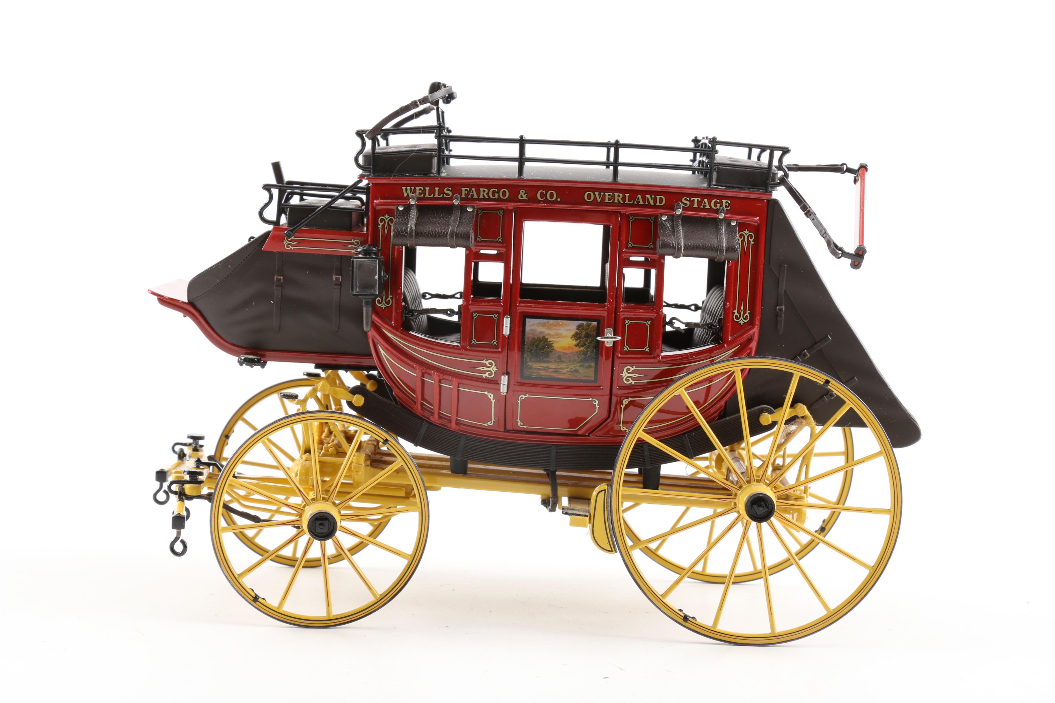 Franklin Mint Die-Cast Wells Fargo Stagecoach