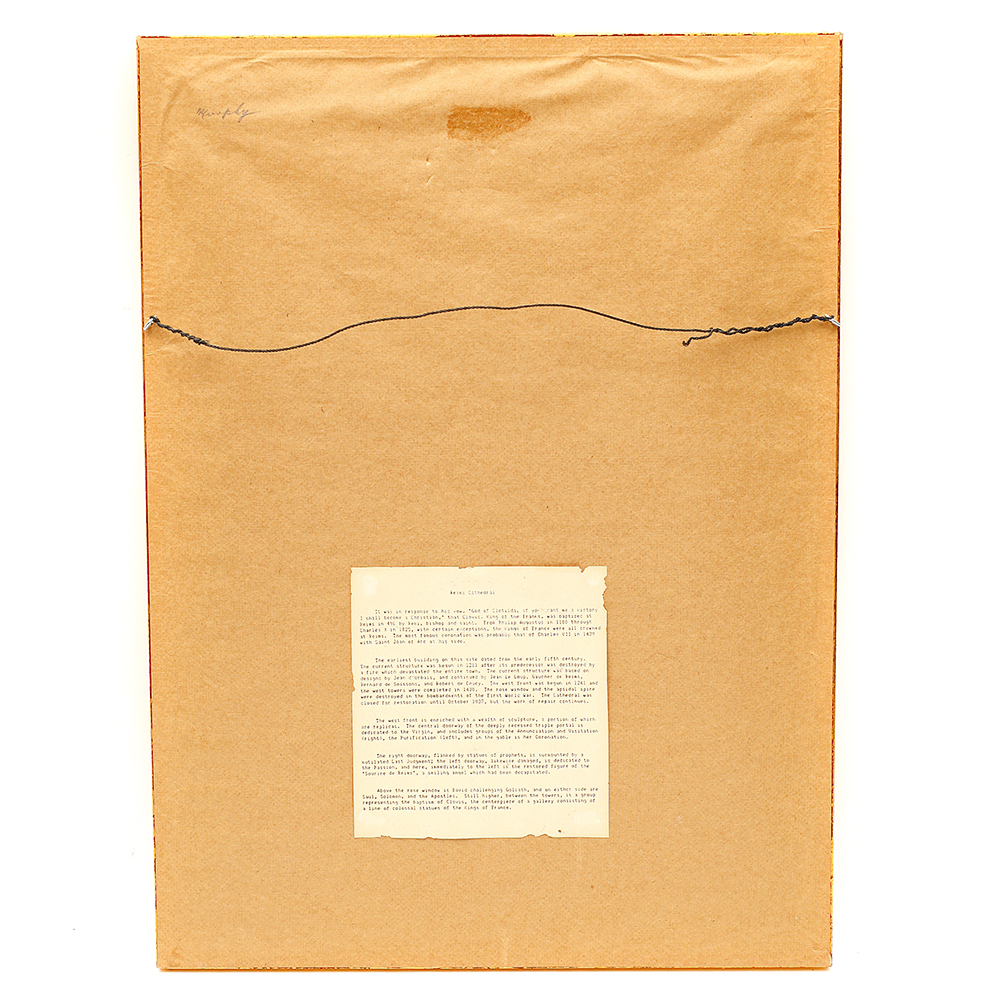 Charles Nollet Etching "Reims, la Cathédrale"