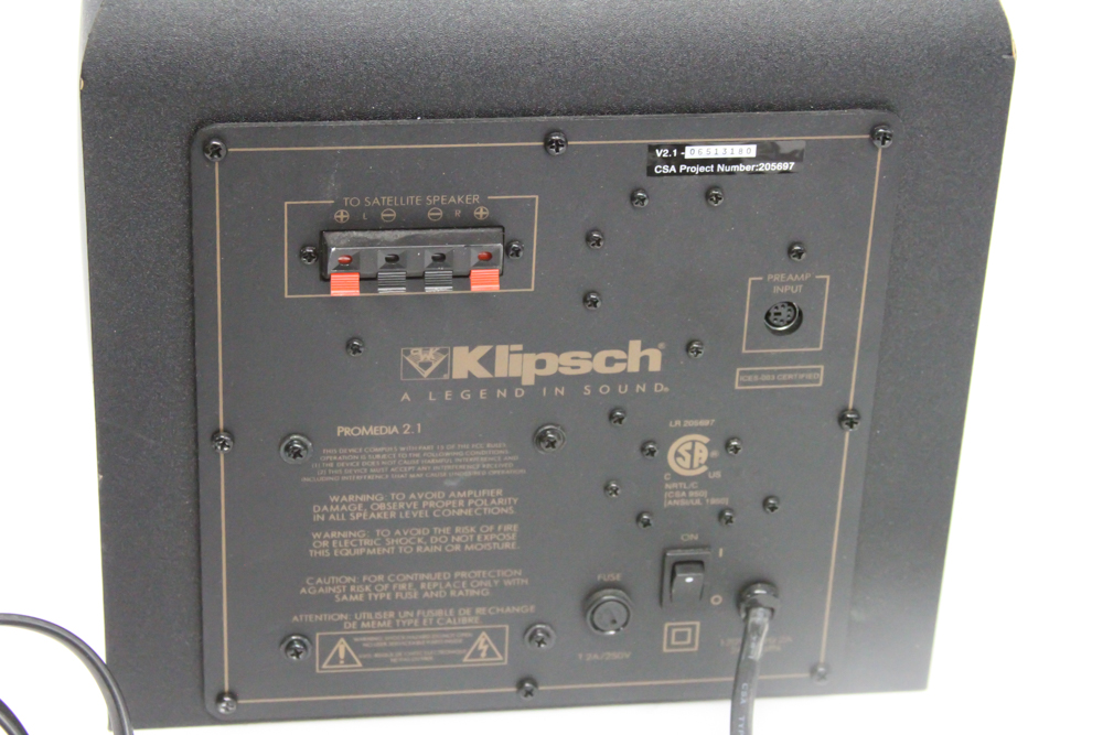 Klipsch ProMedia 2.1 Subwoofer and Computer Speakers