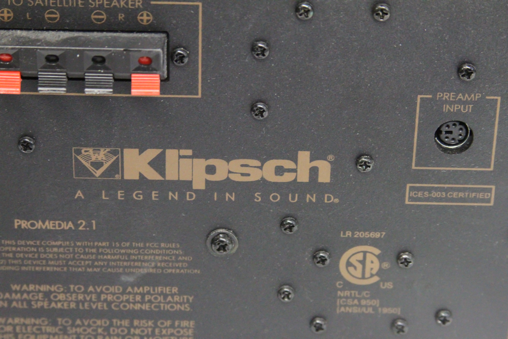 Klipsch ProMedia 2.1 Subwoofer and Computer Speakers