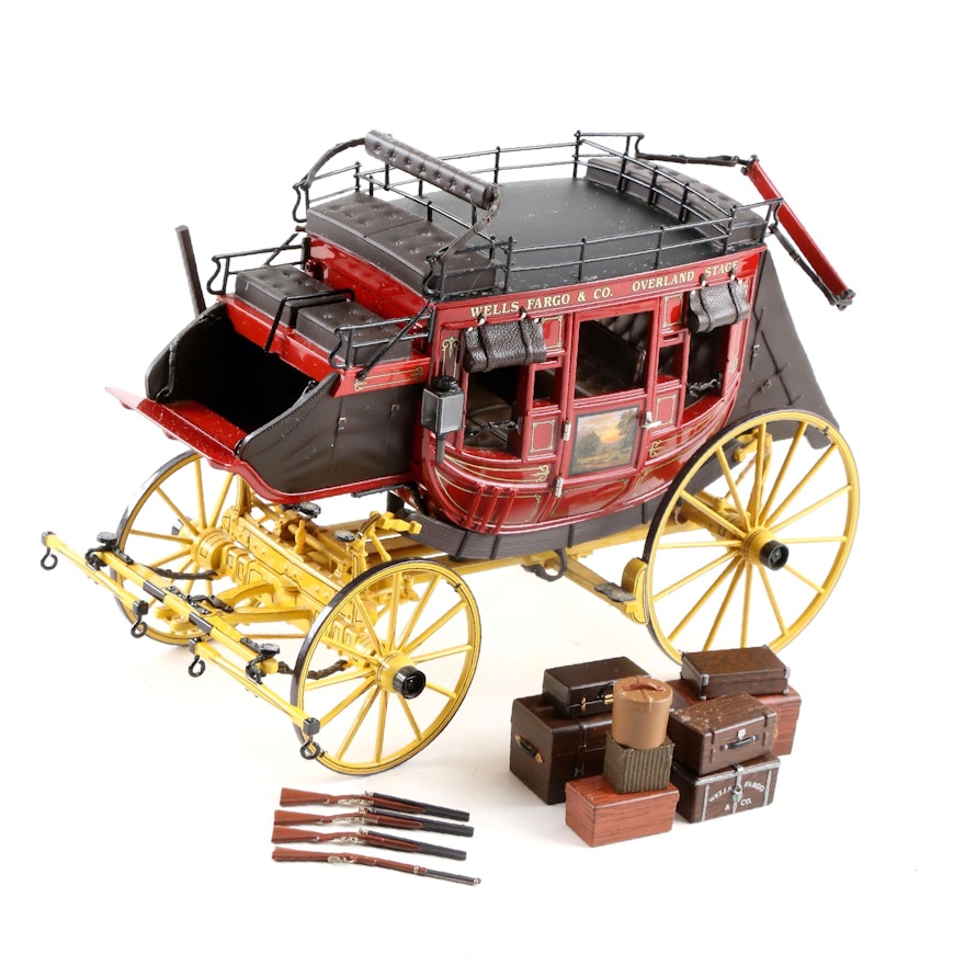 Franklin Mint Die-Cast Wells Fargo Stagecoach