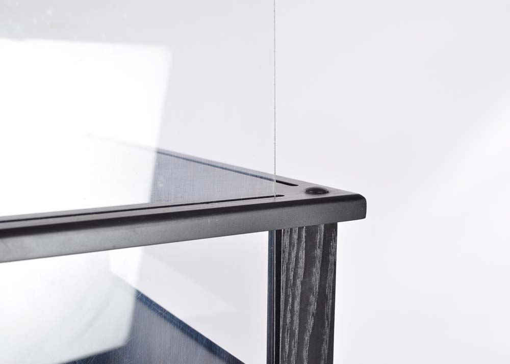 Revolving Wood and Plexiglass Display Cabinet