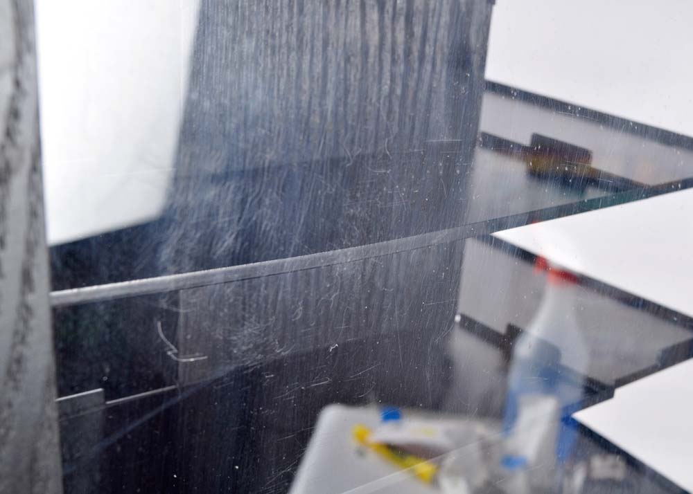 Revolving Wood and Plexiglass Display Cabinet