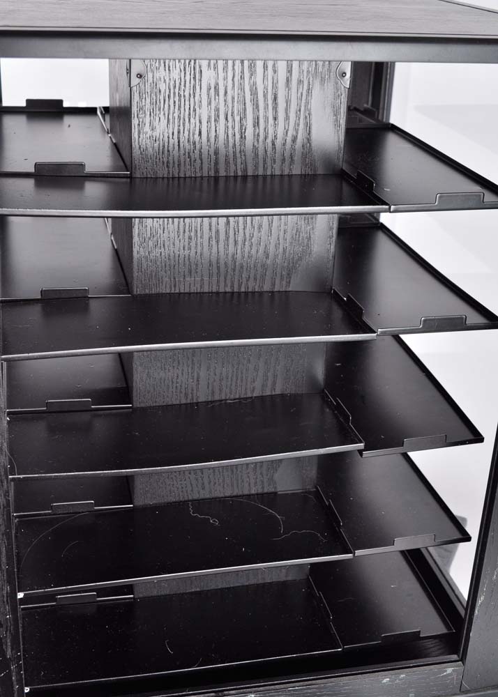 Revolving Wood and Plexiglass Display Cabinet