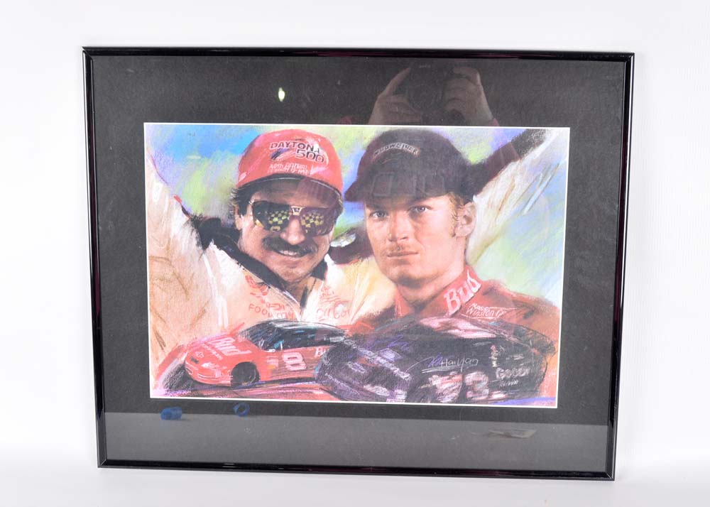 Haiyan Dale Earnhardt Sr. and Jr. Offset Lithograph Collection.