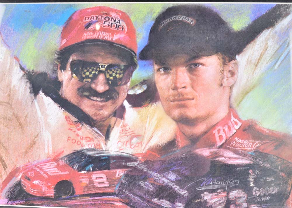 Haiyan Dale Earnhardt Sr. and Jr. Offset Lithograph Collection.