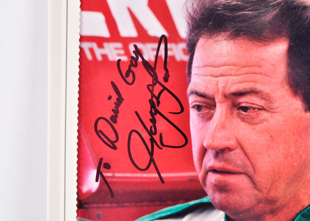 Signed Harry Gant Photographic Print and Skoal Cars