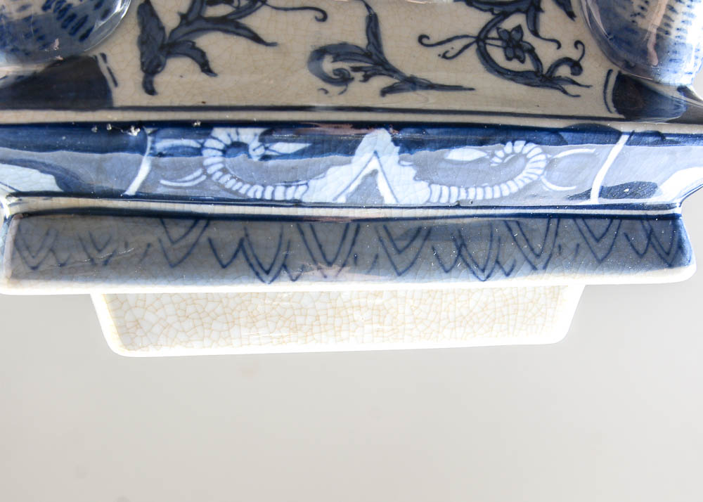 Vintage Faience-Glazed Tulipiere Vase