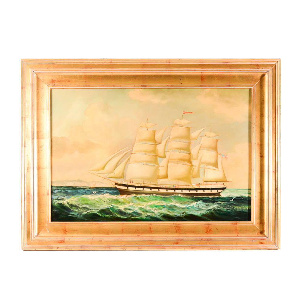 Matt Thomas Seascape Oil Painting on Stretched Canvas