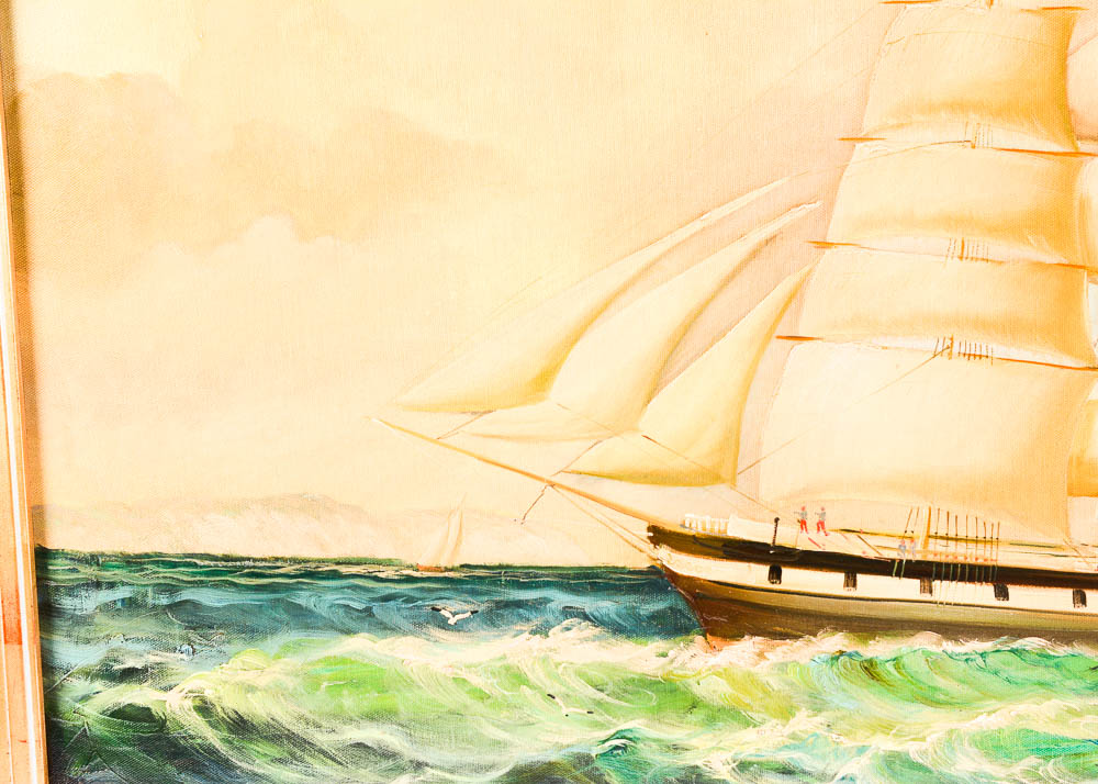 Matt Thomas Seascape Oil Painting on Stretched Canvas