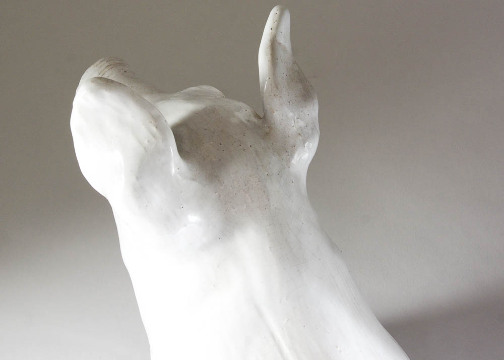 Reproduction Bavent Hand-Painted Pottery Pig Figurine