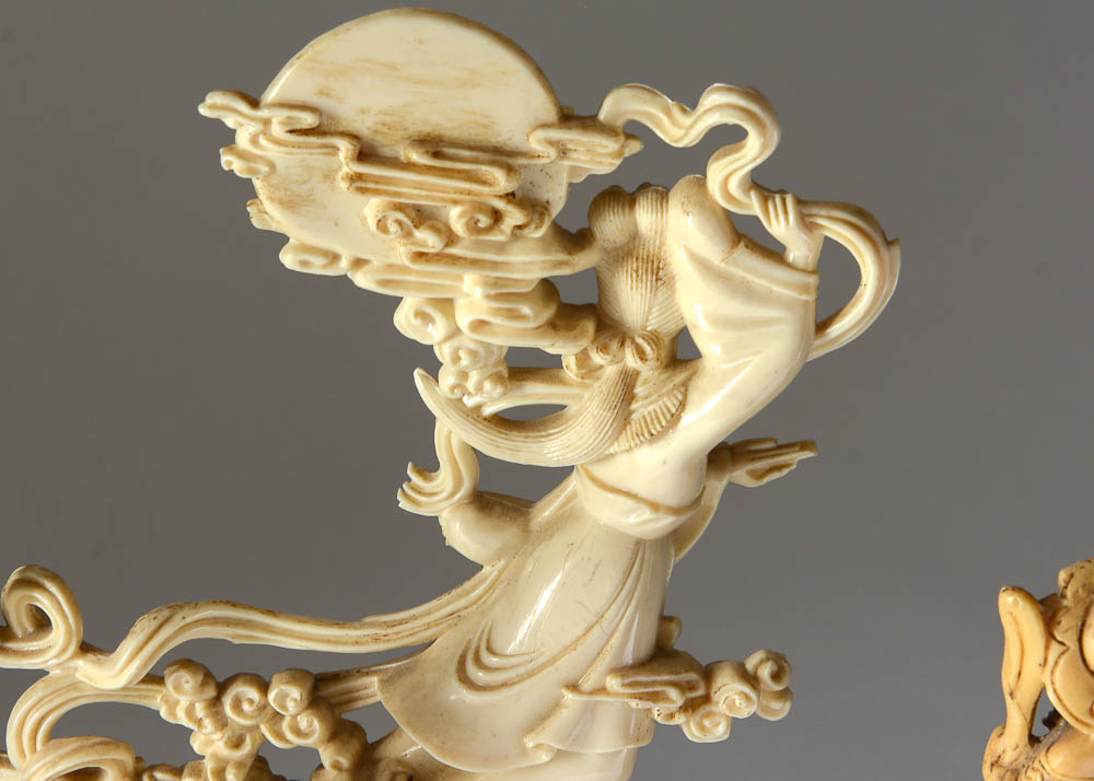 Chinese Chang'e Moon Goddess and Chinoiserie Figurines