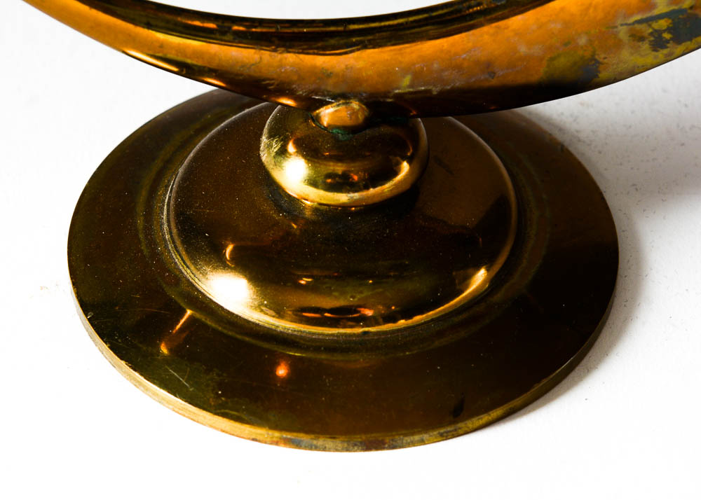 Rare 19th Century New Haven Clock Company Ball Clock and Crescent Moon-Shaped Stand