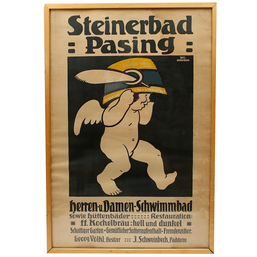 Steinerbad Pasing Serigraph Poster