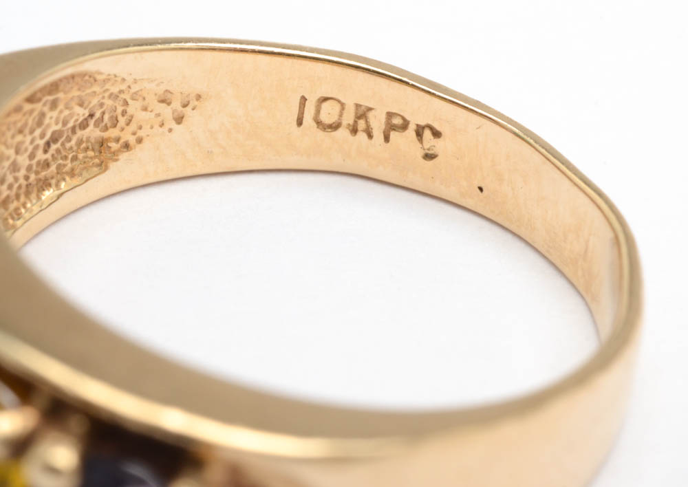 Vintage 10K Yellow Gold "Mother's" Ring and Pendant