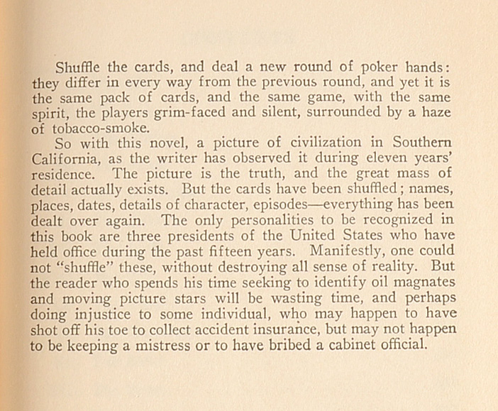 1927 "Oil!" By Upton Sinclair