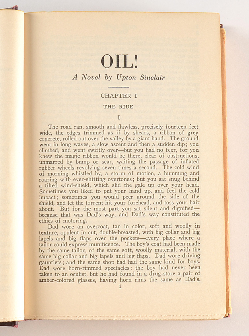 1927 "Oil!" By Upton Sinclair
