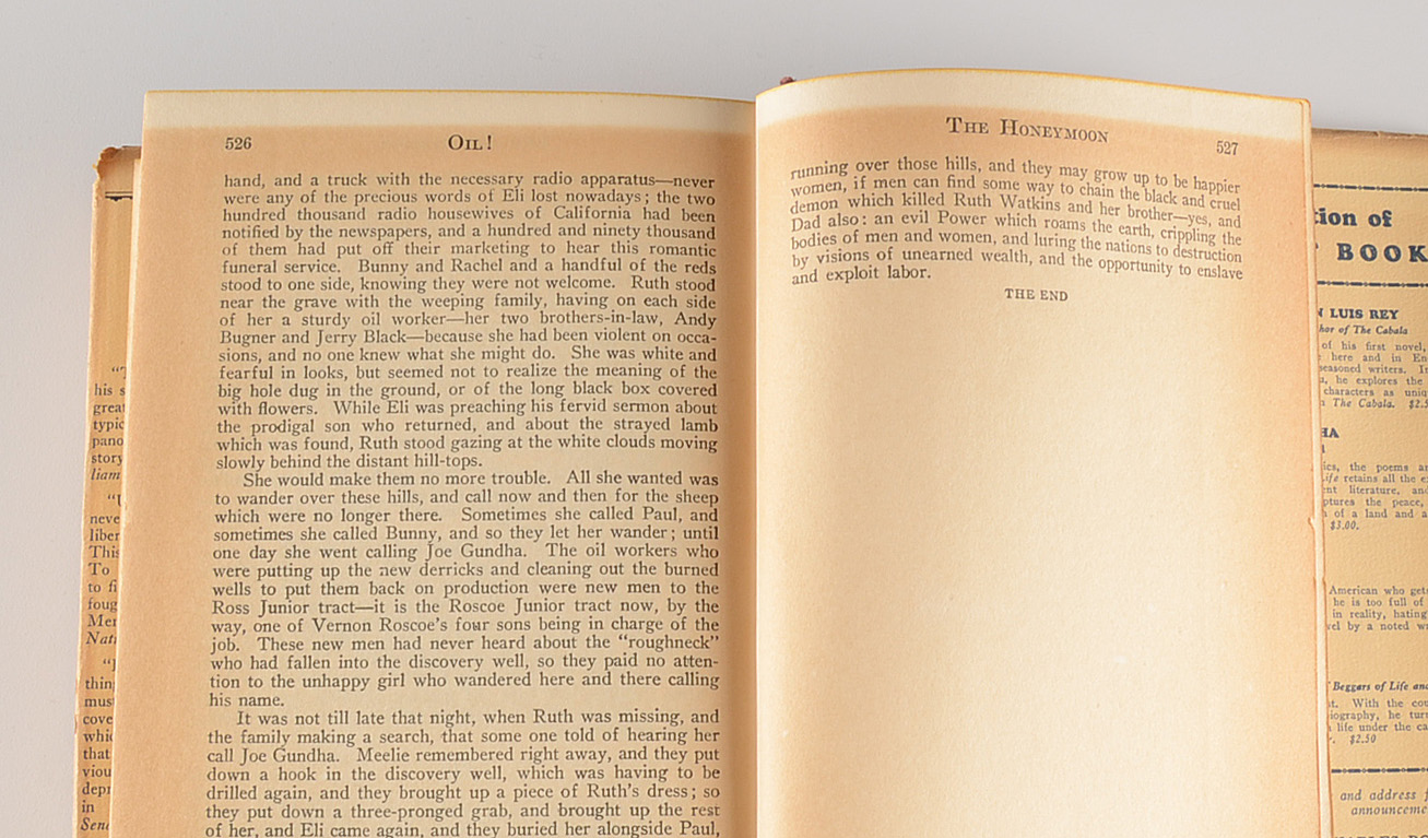 1927 "Oil!" By Upton Sinclair