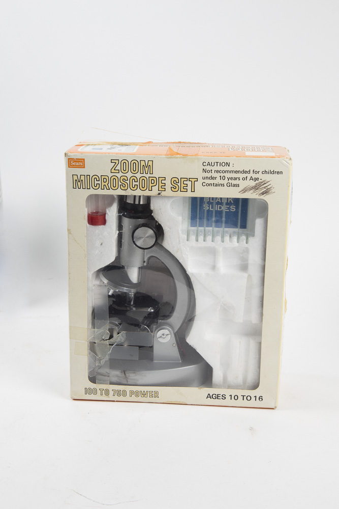 Vintage Slide Viewers and Microscope