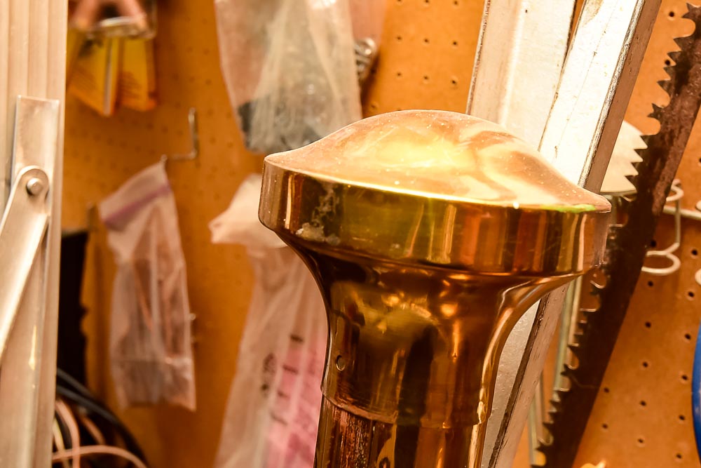 Full Bed with Brass-Plated Headboard and Footboard