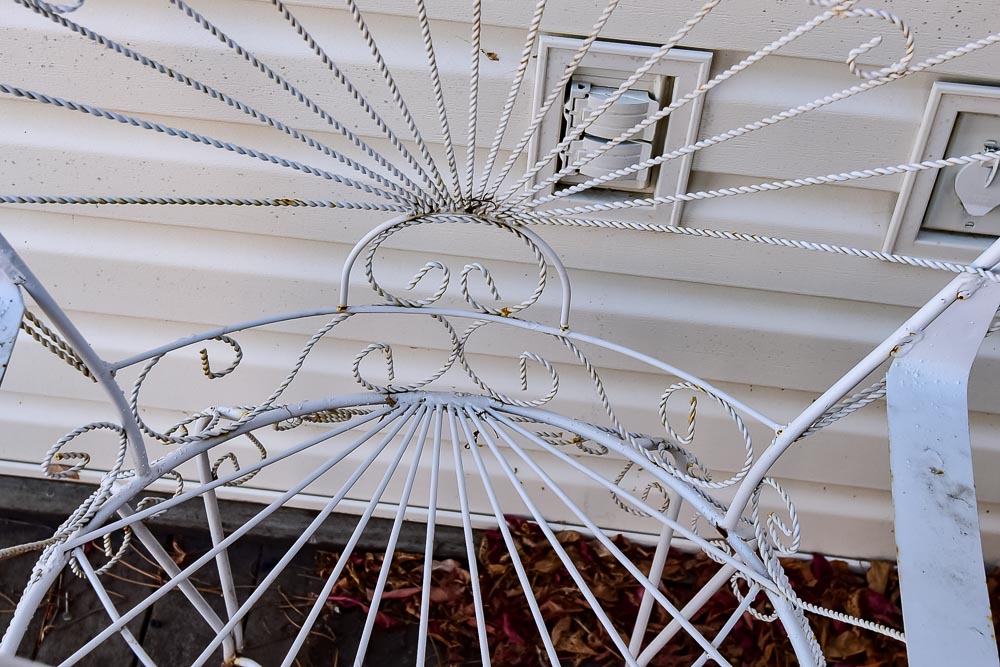 White Metal Patio Chairs