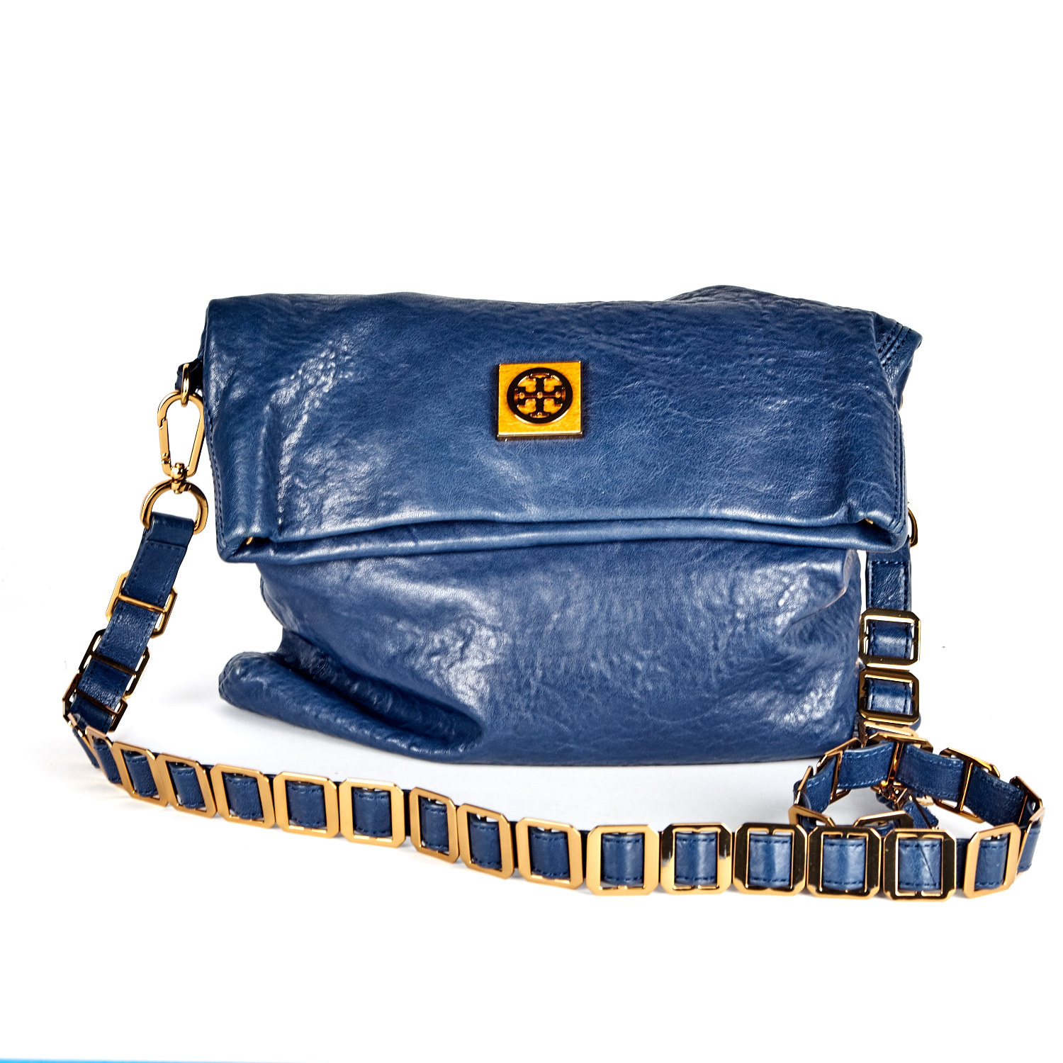 Navy Tory Burch Purse with Dust Cover
