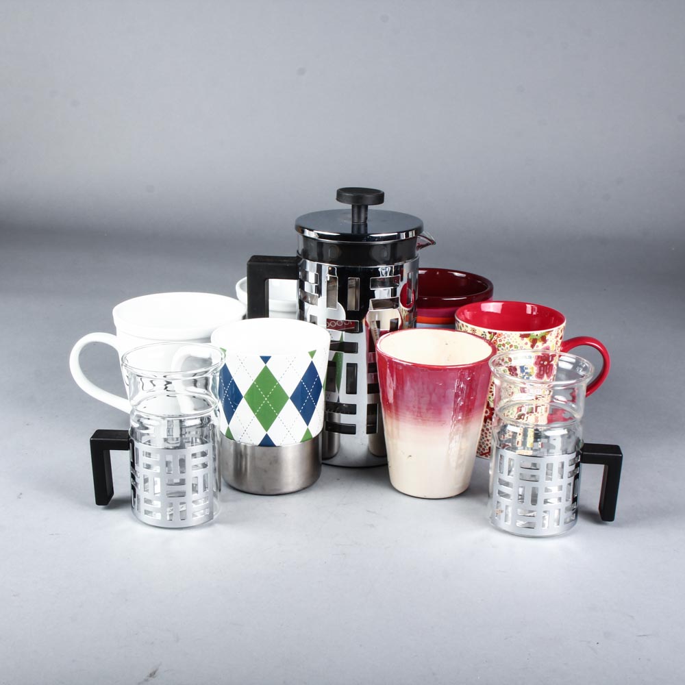 Bodum Eileen French Press with Assorted Mugs