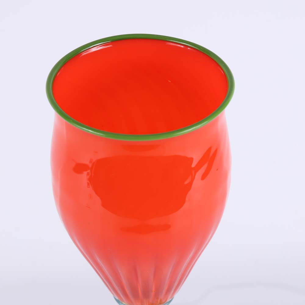 Bill Akers Art Glass Goblet