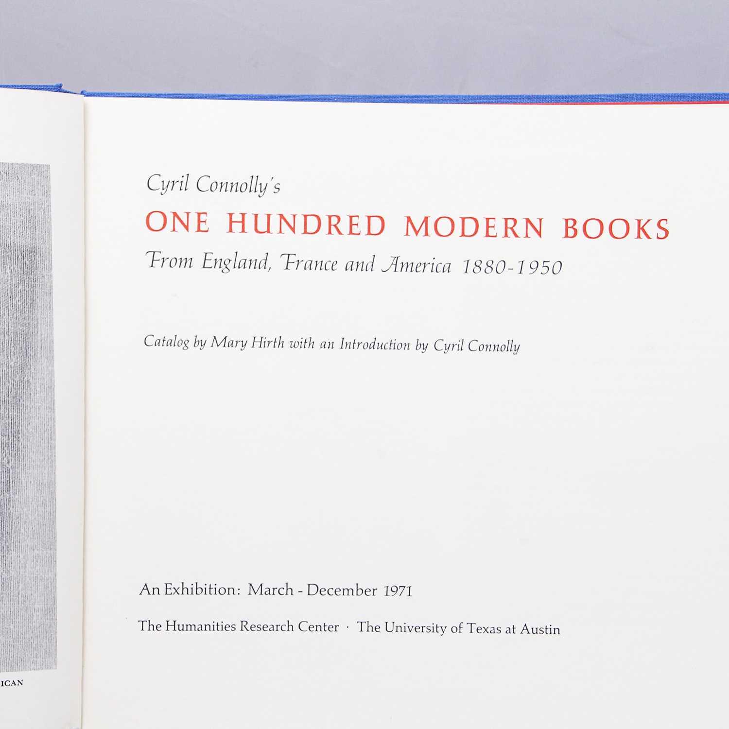 Signed First Edition "One Hundred Modern Books from England, France and America 1880-1950"