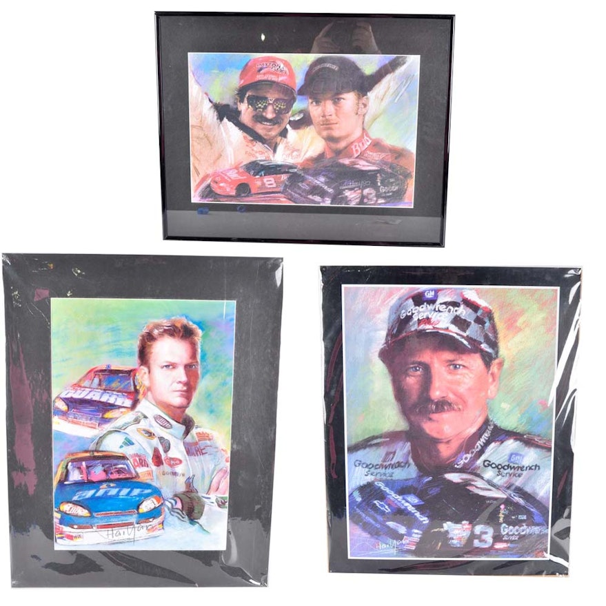 Haiyan Dale Earnhardt Sr. and Jr. Offset Lithograph Collection.