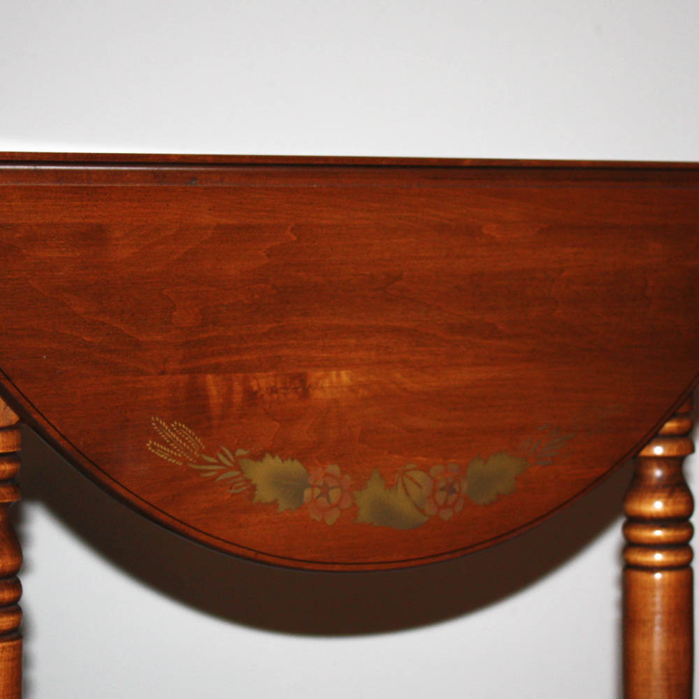 Vintage Hitchcock Style Drop Leaf Dining Table