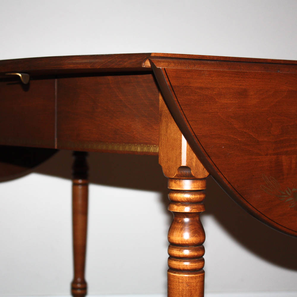 Vintage Hitchcock Style Drop Leaf Dining Table