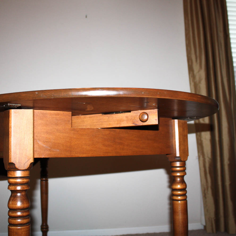 Vintage Hitchcock Style Drop Leaf Dining Table