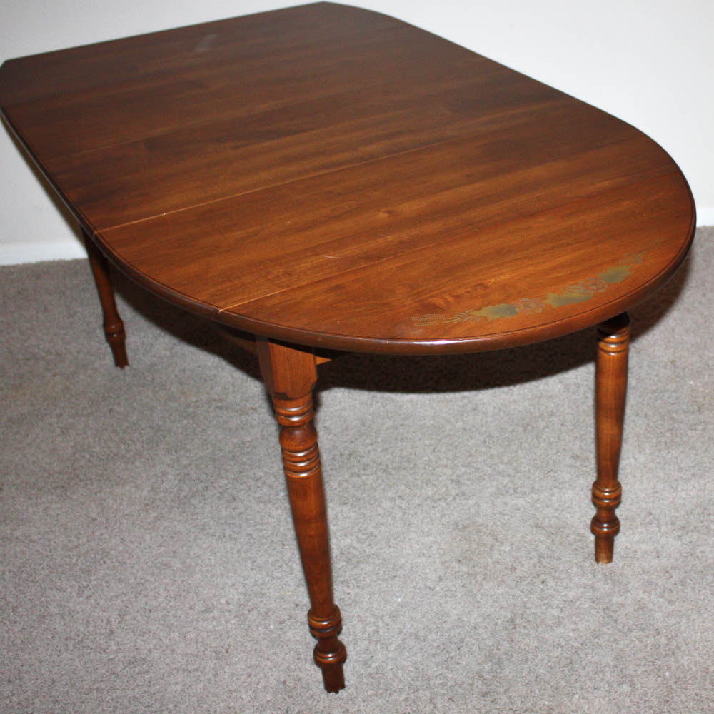 Vintage Hitchcock Style Drop Leaf Dining Table
