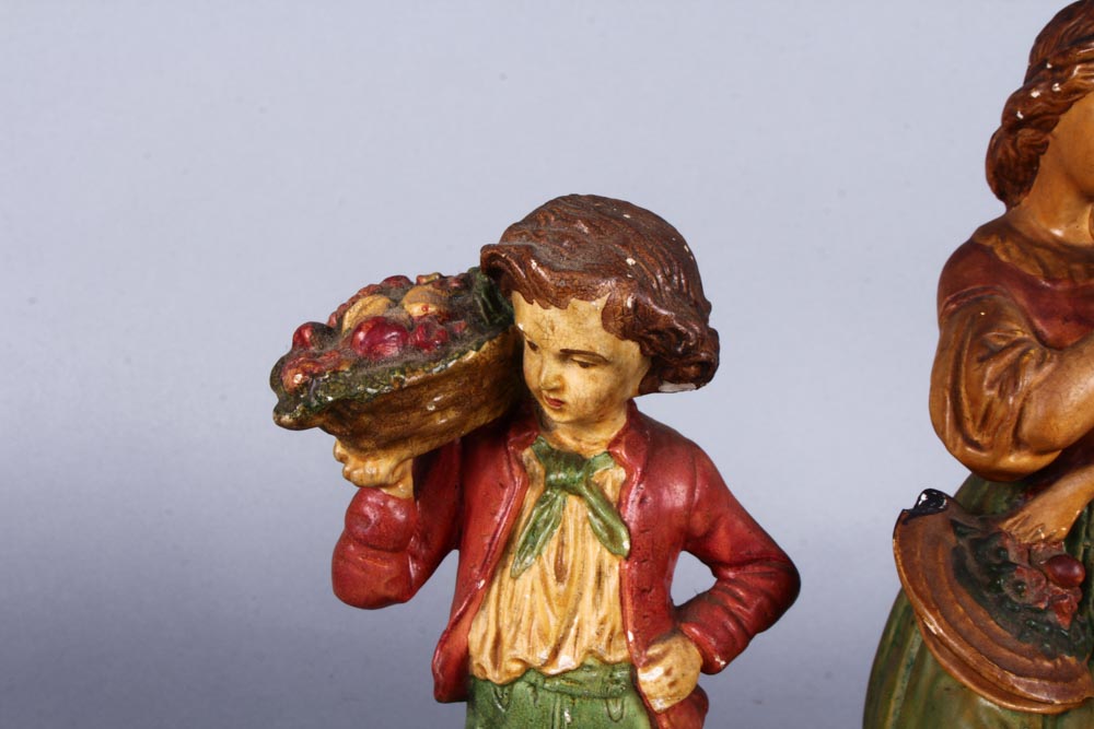 Three Vintage Borghese Chalkware Figurines
