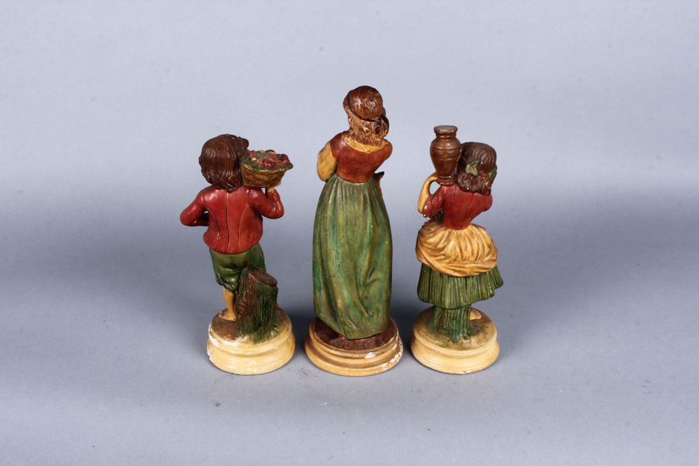 Three Vintage Borghese Chalkware Figurines
