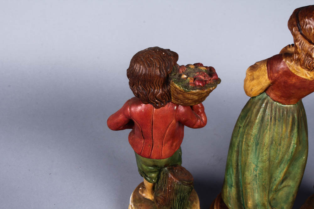 Three Vintage Borghese Chalkware Figurines