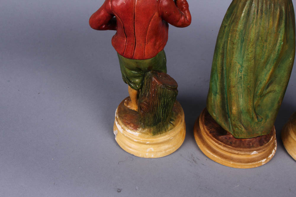 Three Vintage Borghese Chalkware Figurines