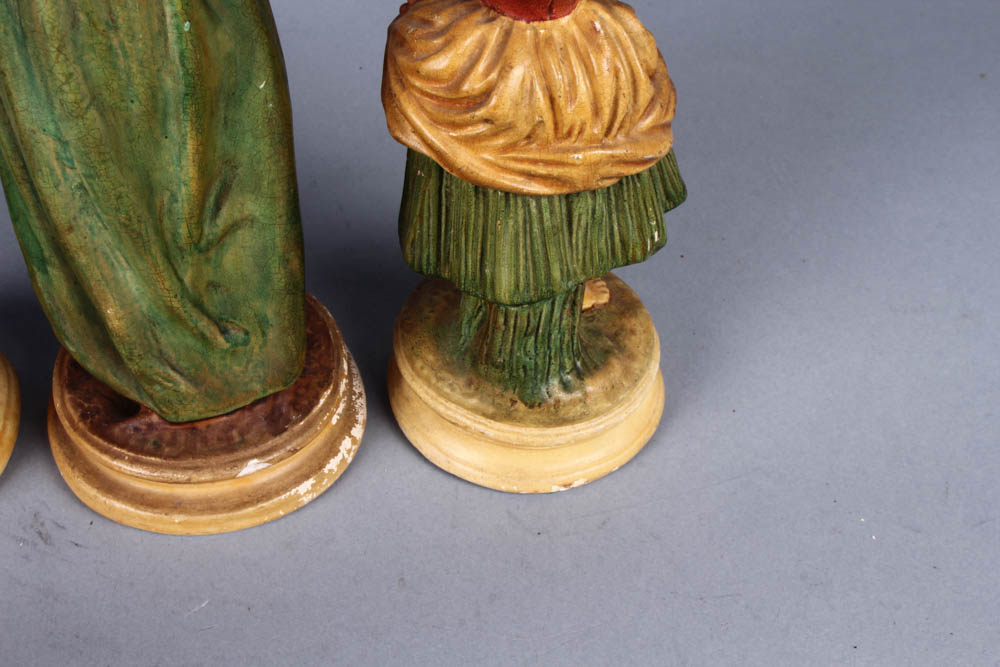 Three Vintage Borghese Chalkware Figurines