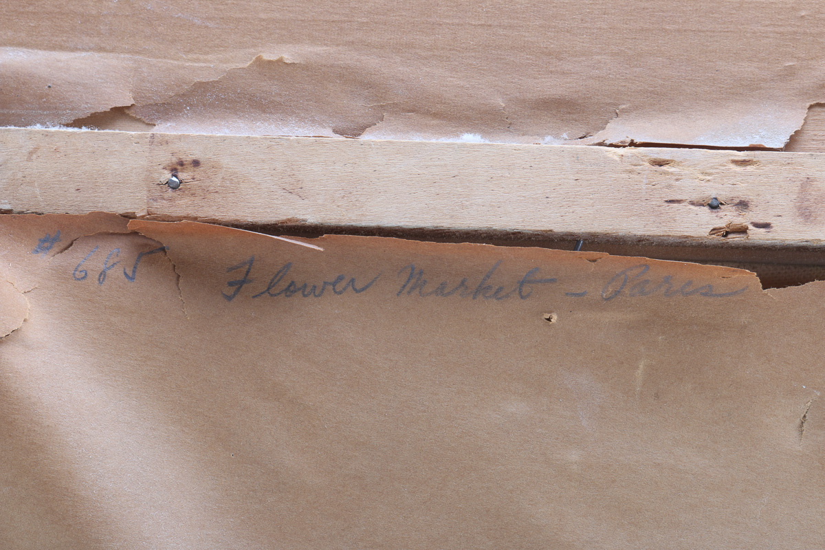 Andre Picot Original Oil Painting "Flower Market - Paris"