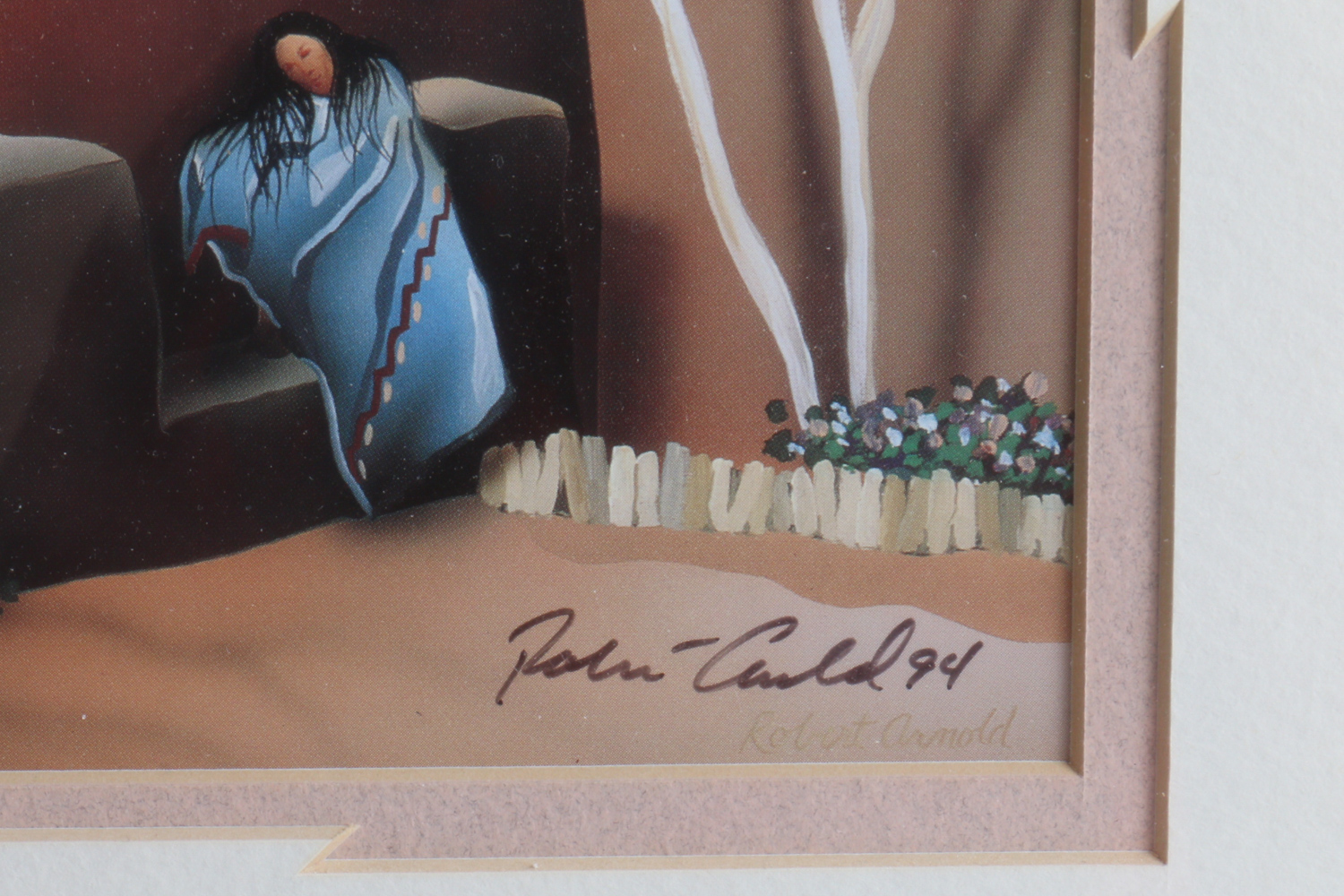 Robert Arnold Signed Offset Lithograph of a Girl Sitting on a Bench