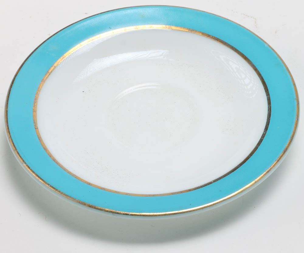 Circa 1950s Pyrex "Turquoise" and "Blue" Dinnerware