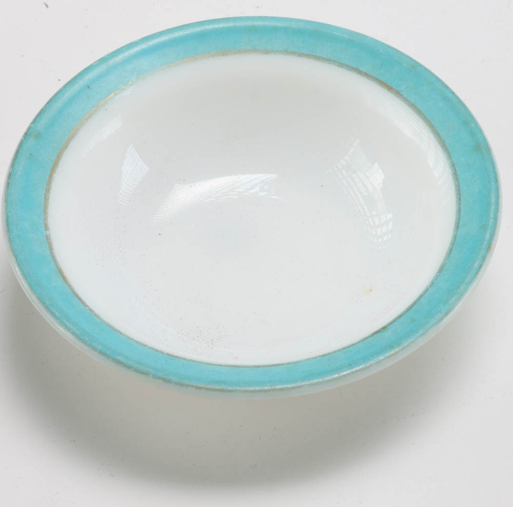 Circa 1950s Pyrex "Turquoise" and "Blue" Dinnerware