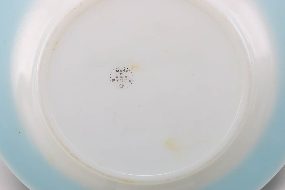 Circa 1950s Pyrex "Turquoise" and "Blue" Dinnerware