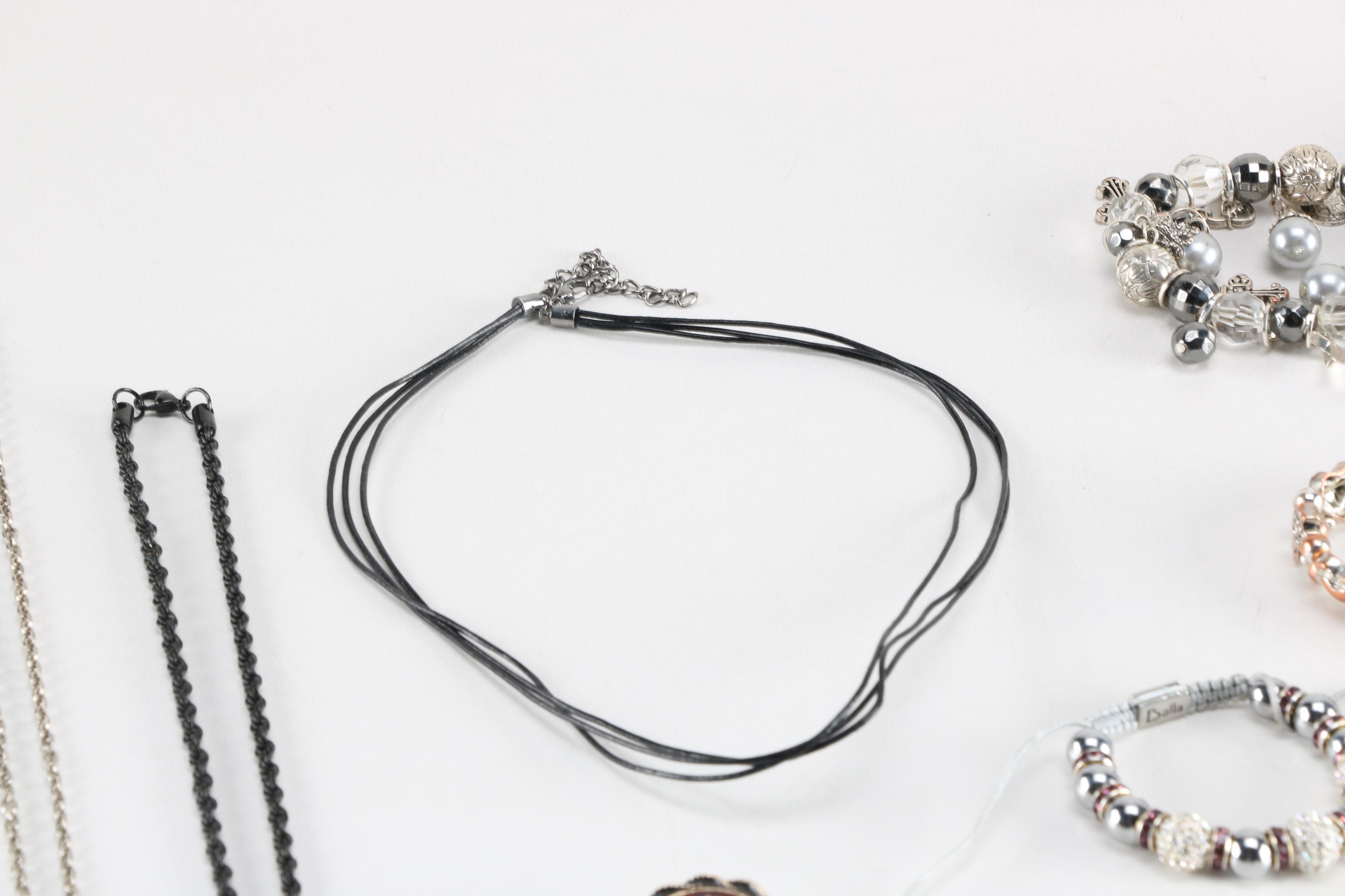 Selection of Black and Silver Tone Costume and Fashion Jewelry