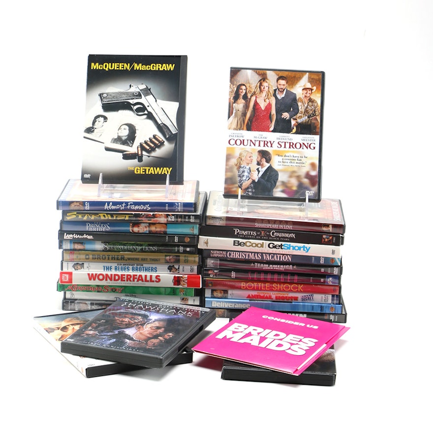 Assorted Block Buster DVD Collection featuring "Pirates of the Caribbean" "The ShawShank Redemption"