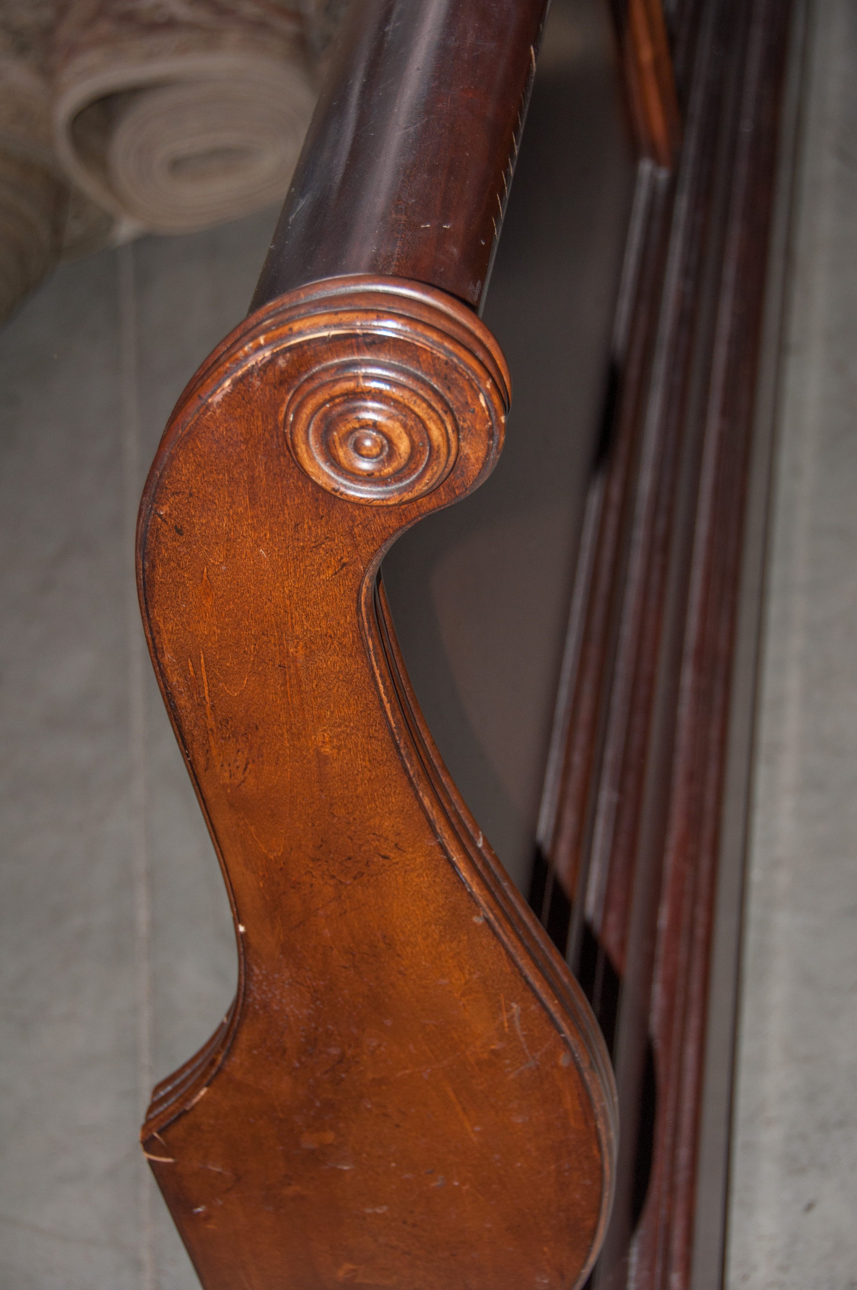 Queen Cherry Wood Sleigh Bed