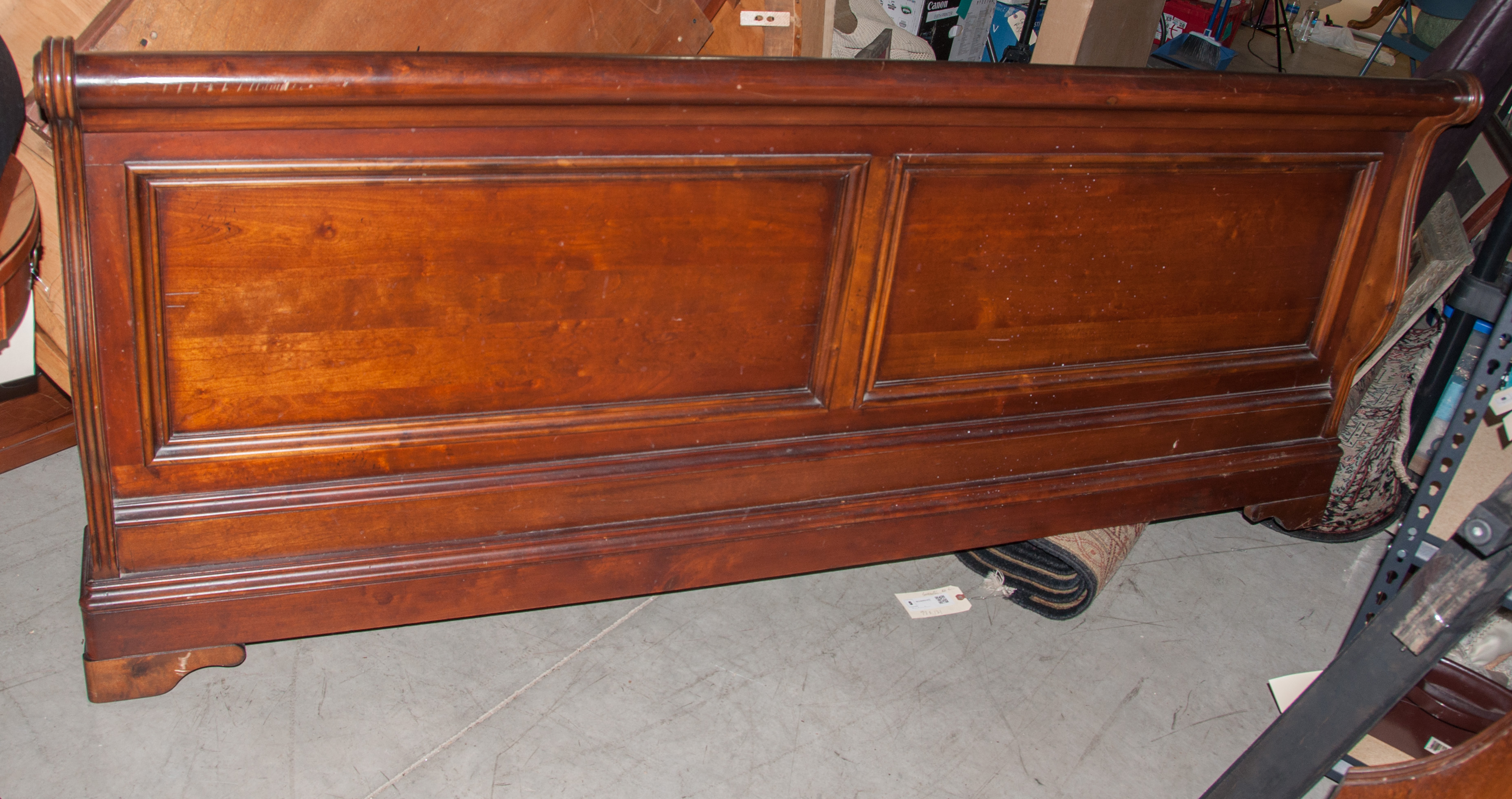 Queen Cherry Wood Sleigh Bed